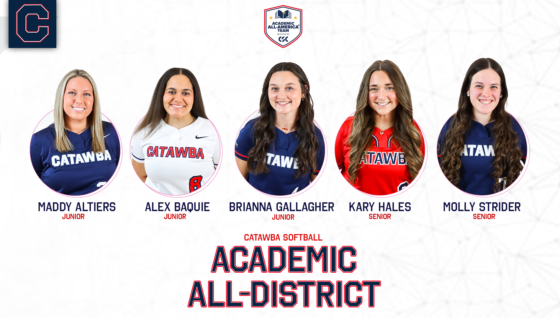 Five named to CSC Softball Academic All-District