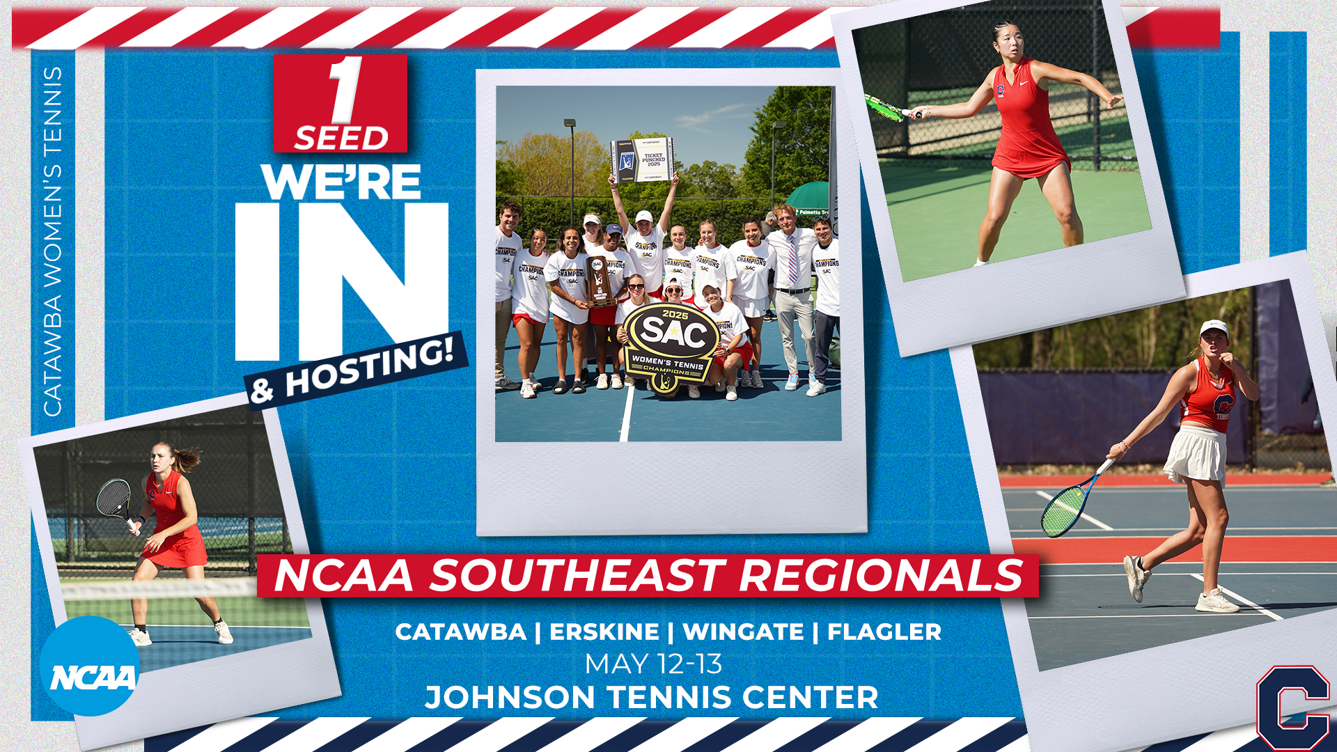 #6 Women’s Tennis earns first-ever top seed in Southeast Regional, will host May 12-13